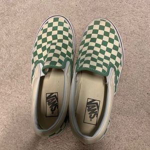 Green Checkered Vans